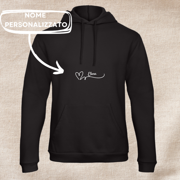 Felpa con cappuccio "San Valentino" | Nome personalizzato