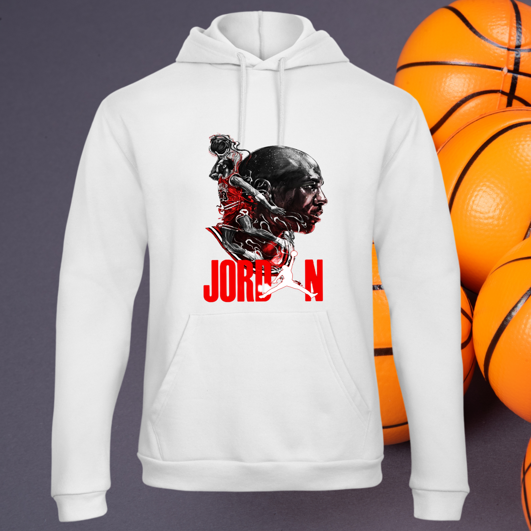 Felpa con Cappuccio "Jordan" - Stile Iconico per Amanti del Basket - immagine 2