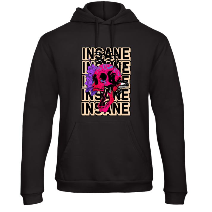 Felpa "Insane Skull" - Design Urban Dark | Stile Streetwear Alternativo