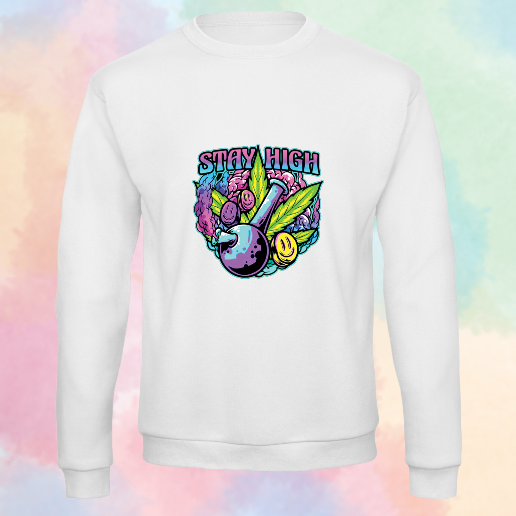 Felpa "Stay High" - Stile Psichedelico per Amanti della Cannabis - Unisex - immagine 3