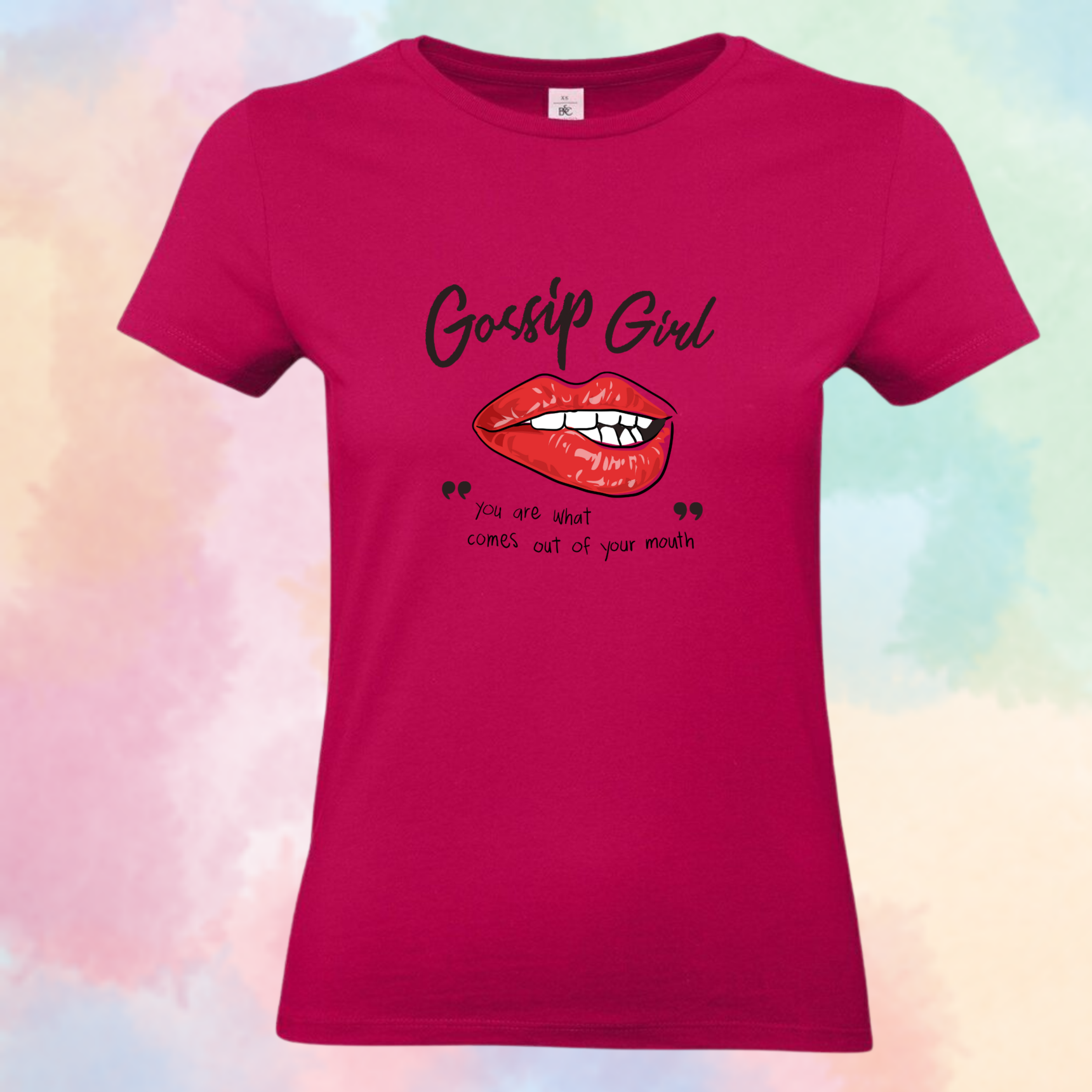T-shirt Donna "Gossip Girl" - Stile Glam Chic 100% Cotone - immagine 2