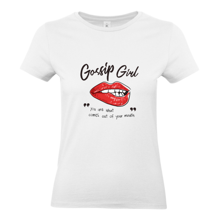 T-shirt Donna "Gossip Girl" - Stile Glam Chic 100% Cotone